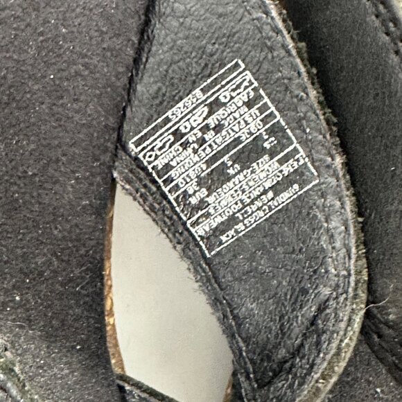 Womens Merrell Black Leather Strappy Cork Sandals Slip-On Size 9M Comfortable Ca - Picture 5 of 5